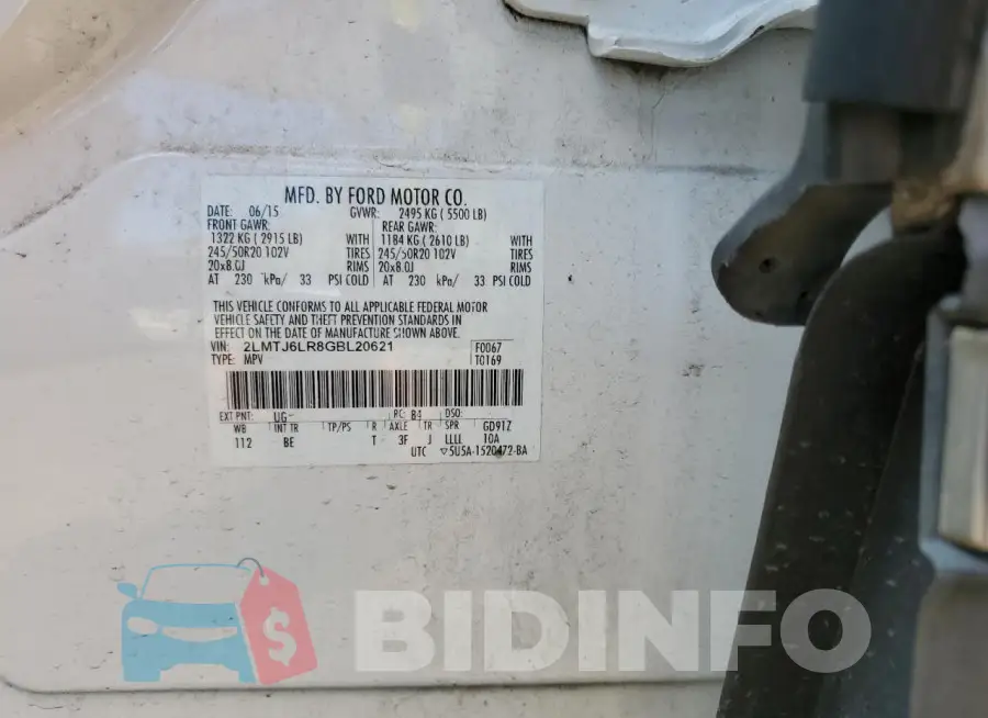 2LMTJ6LR8GBL20621 Photo# 14