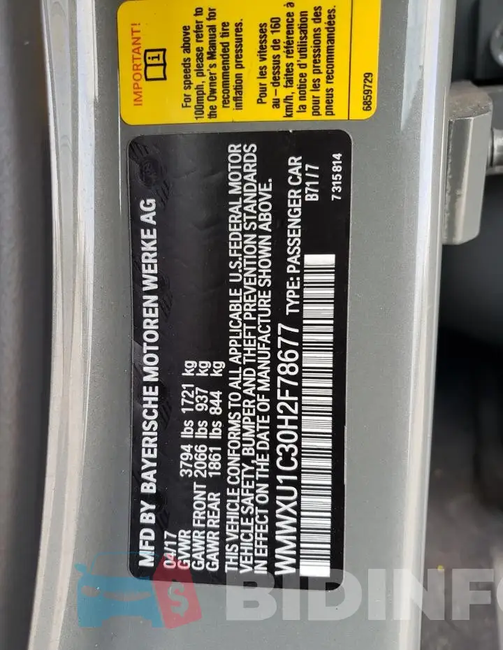 WMWXU1C30H2F78677 Photo# 12