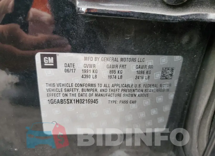 1G6AB5SX1H0216945 Photo# 12