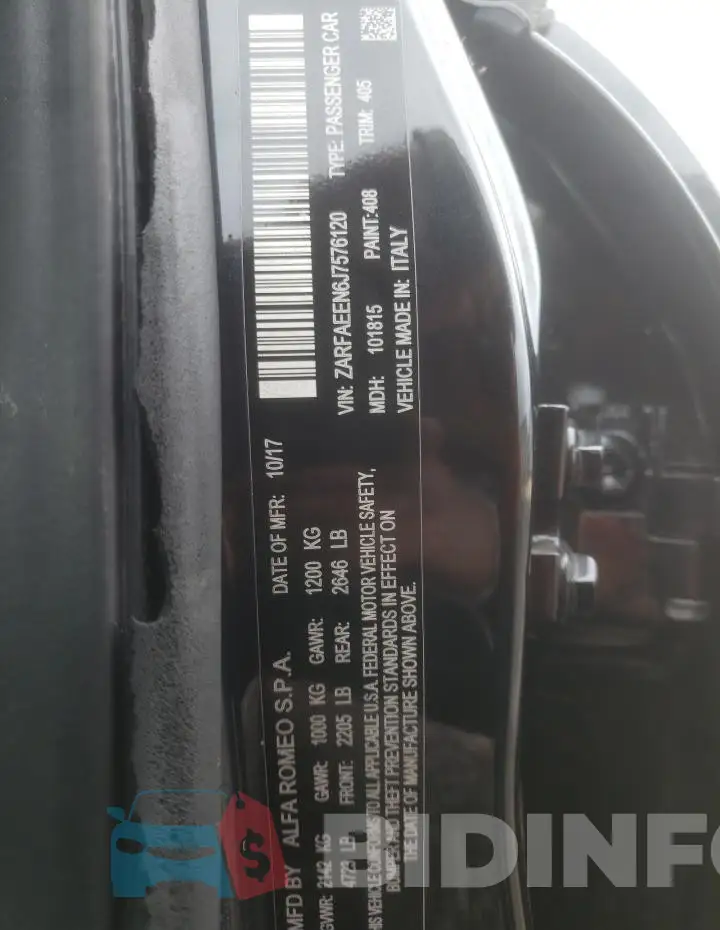 ZARFAEEN6J7576120 Photo# 12