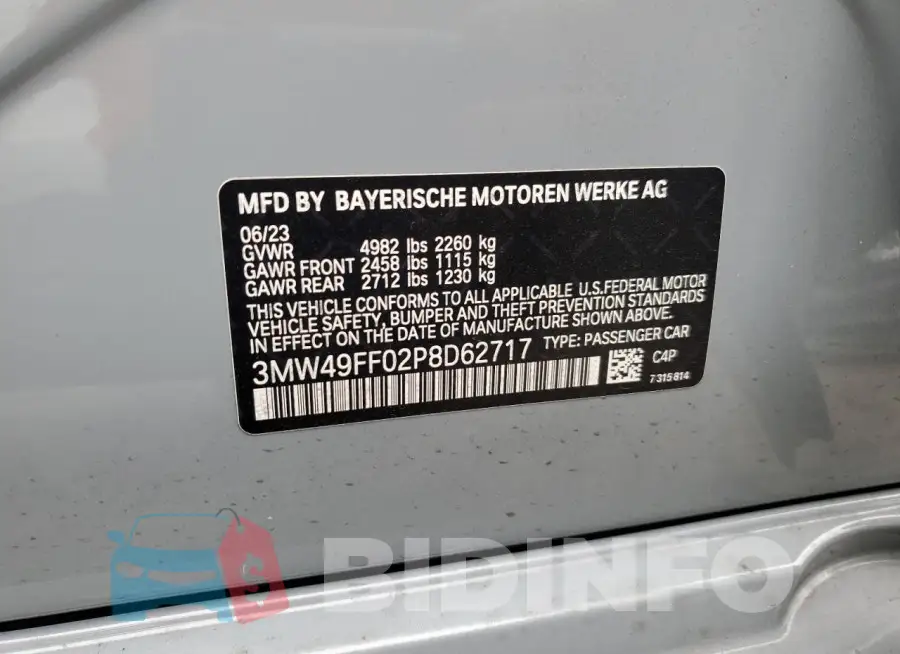 3MW49FF02P8D62717 Photo# 12