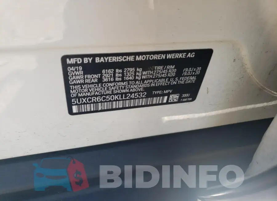 5UXCR6C50KLL24532 Photo# 12