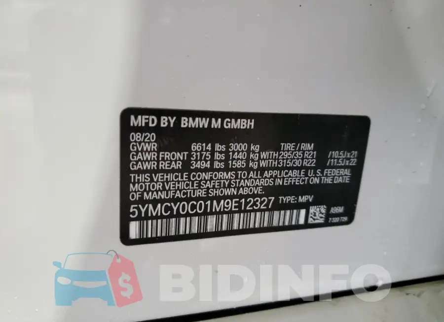 5YMCY0C01M9E12327 Photo# 14