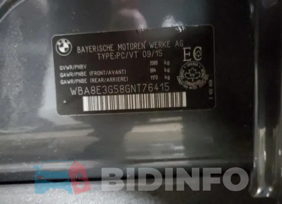 WBA8E3G58GNT76415 Photo# 12
