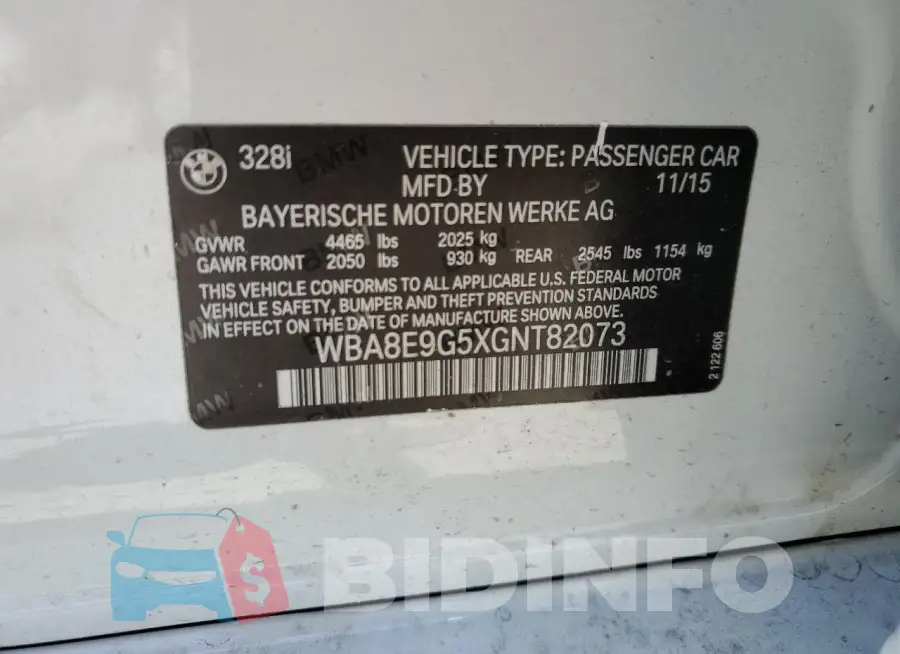 WBA8E9G5XGNT82073 Photo# 12