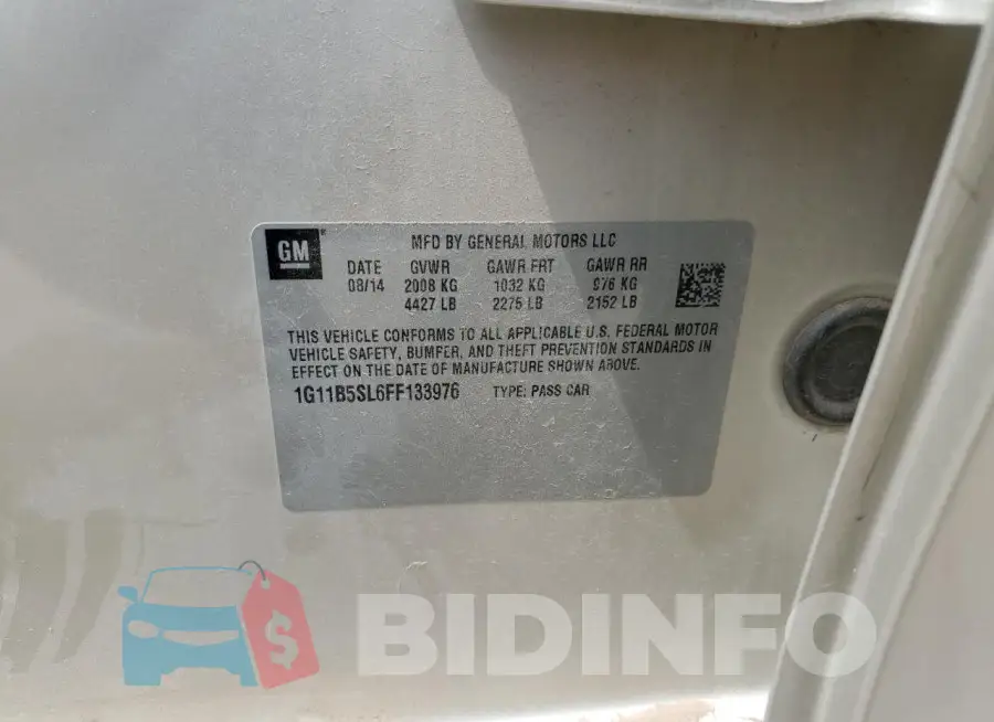 1G11B5SL6FF133976 Photo# 12