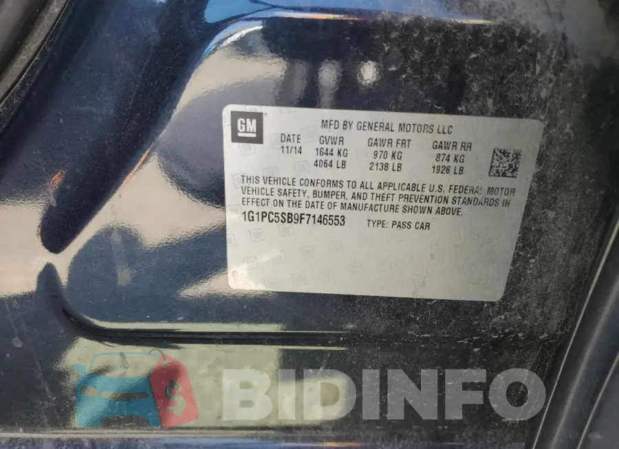 1G1PC5SB9F7146553 Photo# 12