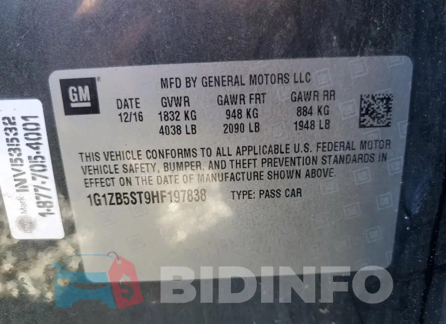 1G1ZB5ST9HF197838 Photo# 13