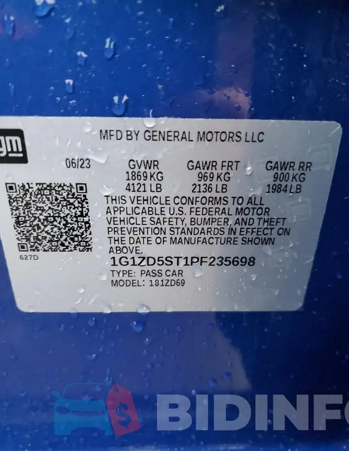 1G1ZD5ST1PF235698 Photo# 13