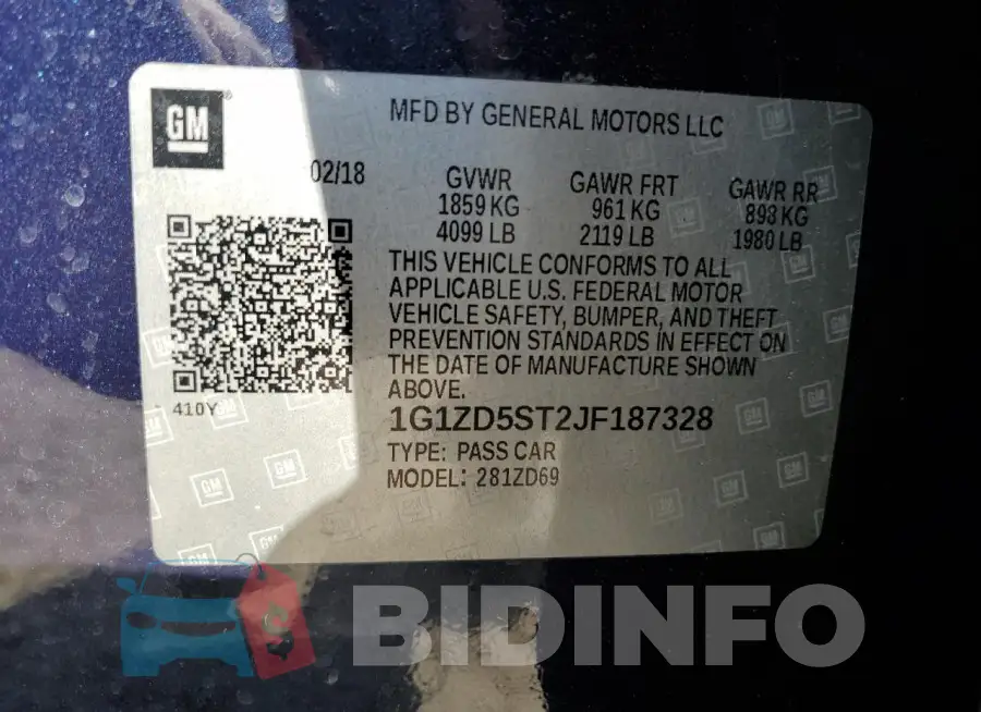 1G1ZD5ST2JF187328 Photo# 13