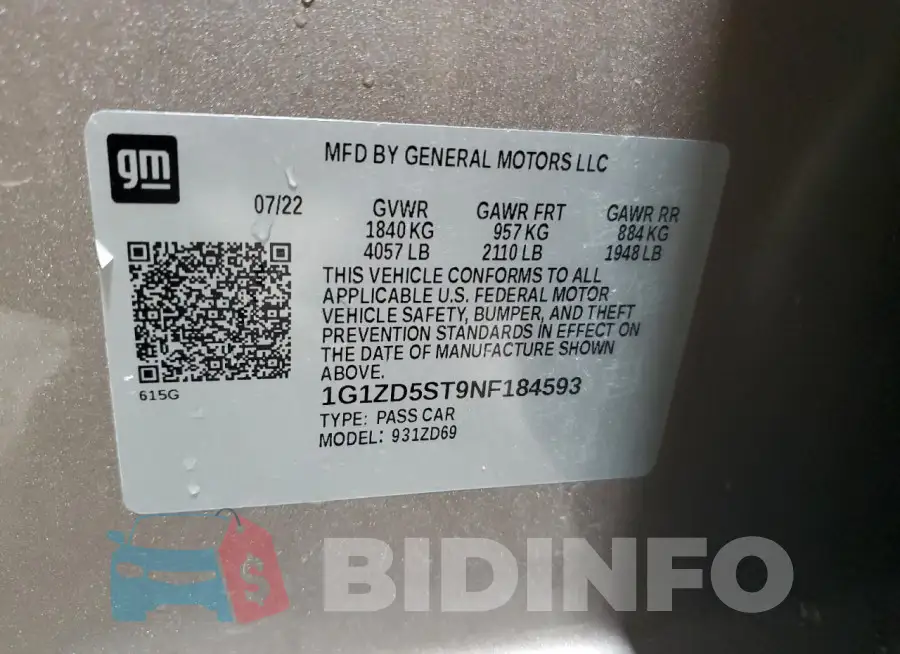 1G1ZD5ST9NF184593 Photo# 12
