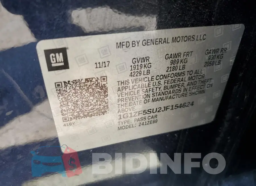 1G1ZF5SU2JF154624 Photo# 13
