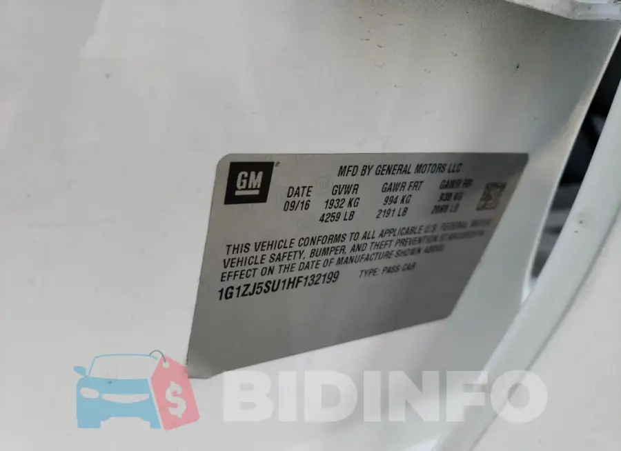 1G1ZJ5SU1HF132199 Photo# 12