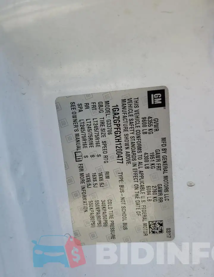 1GAZGPFGXH1200477 Photo# 13