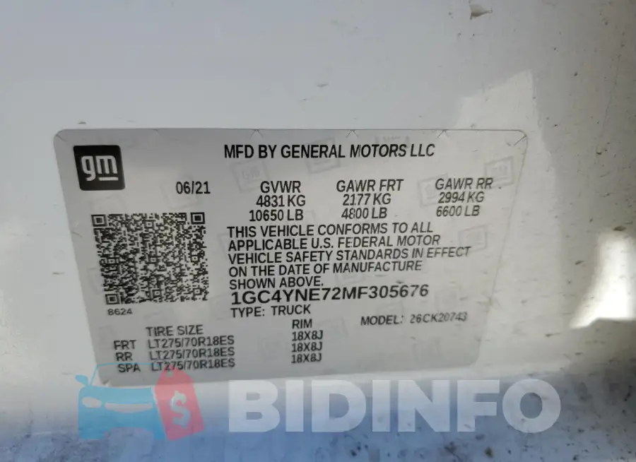 1GC4YNE72MF305676 Photo# 12