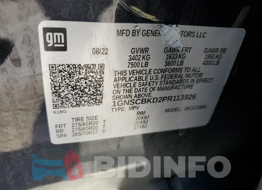 1GNSCBKD2PR113926 Photo# 13