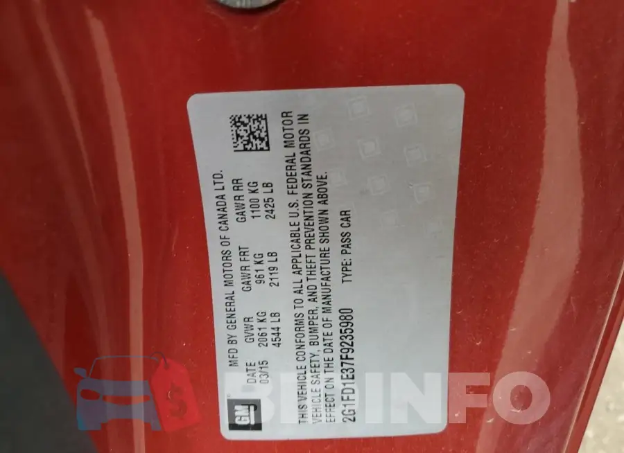 2G1FD1E37F9235980 Photo# 13