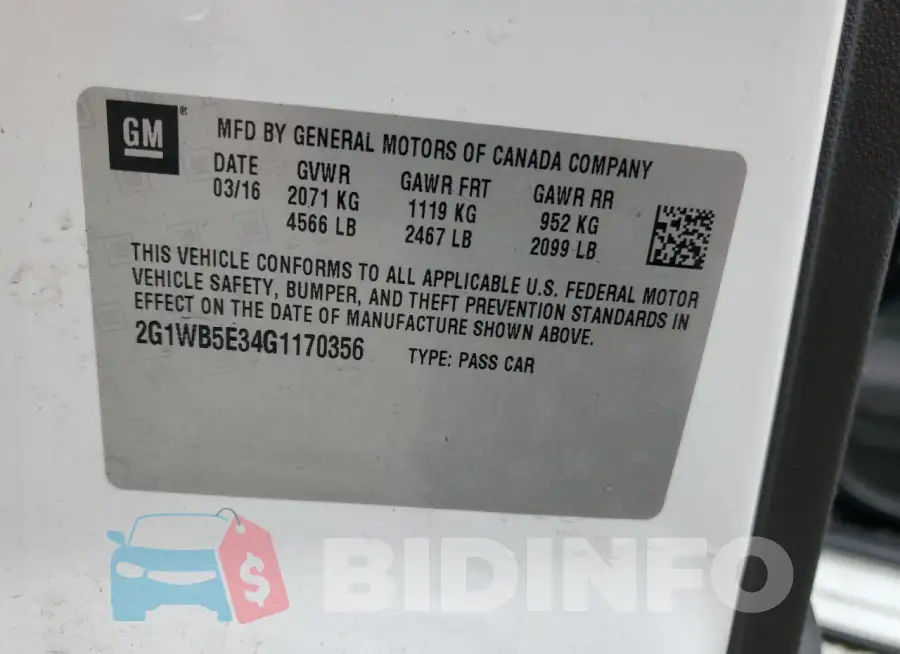 2G1WB5E34G1170356 Photo# 12