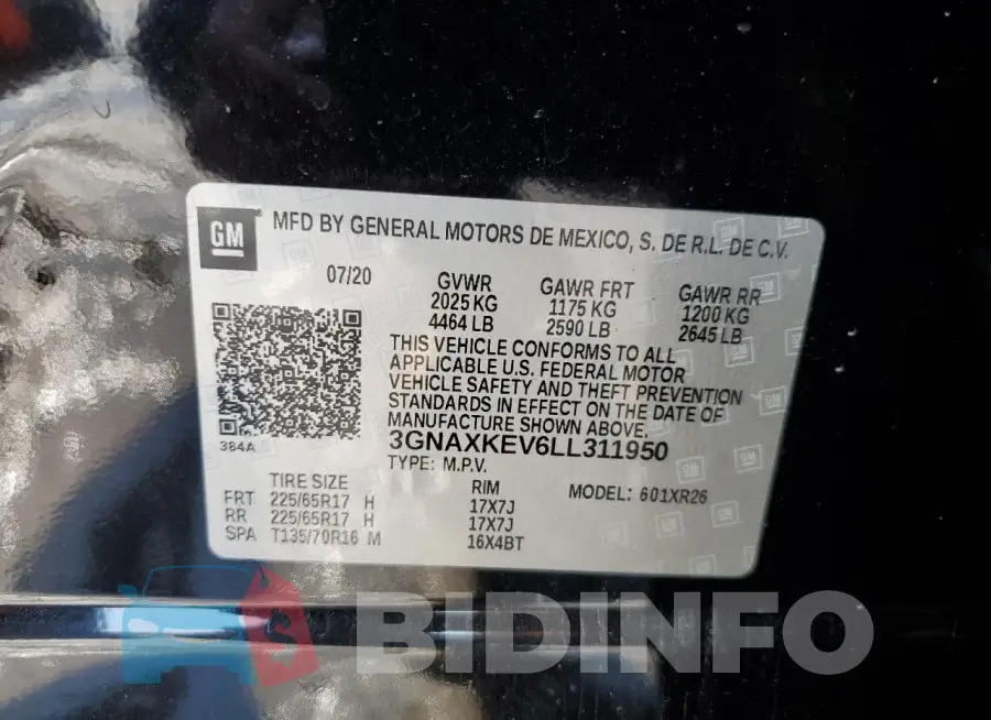 3GNAXKEV6LL311950 Photo# 12