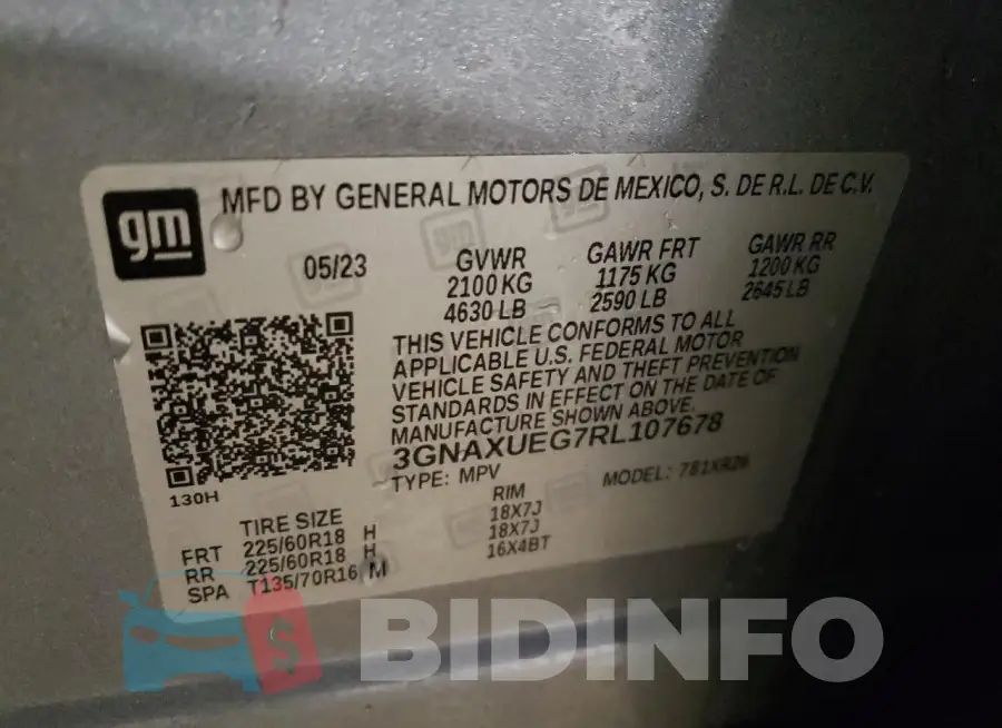 3GNAXUEG7RL107678 Photo# 12