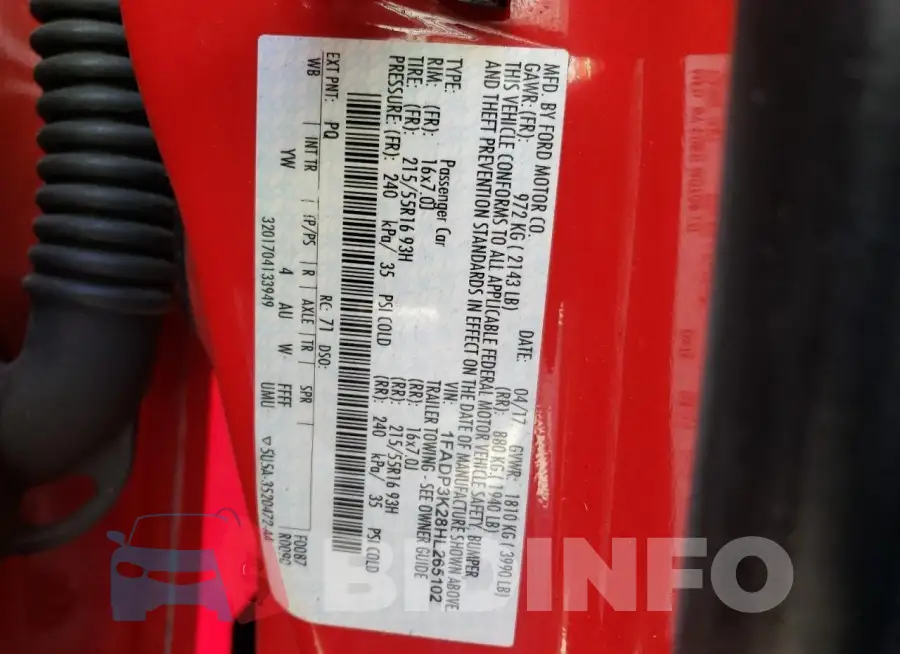 1FADP3K28HL265102 Photo# 12