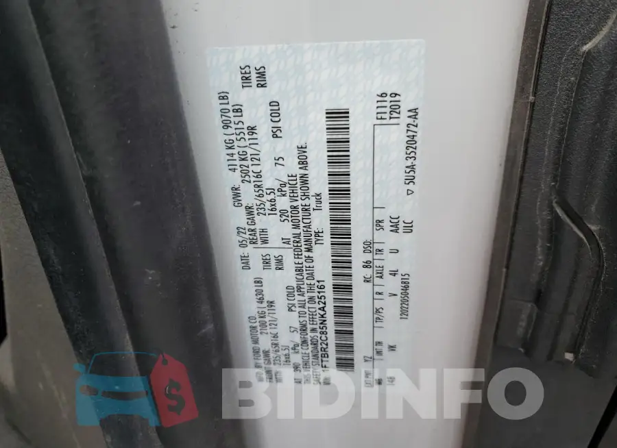 1FTBR2C85NKA25161 Photo# 12