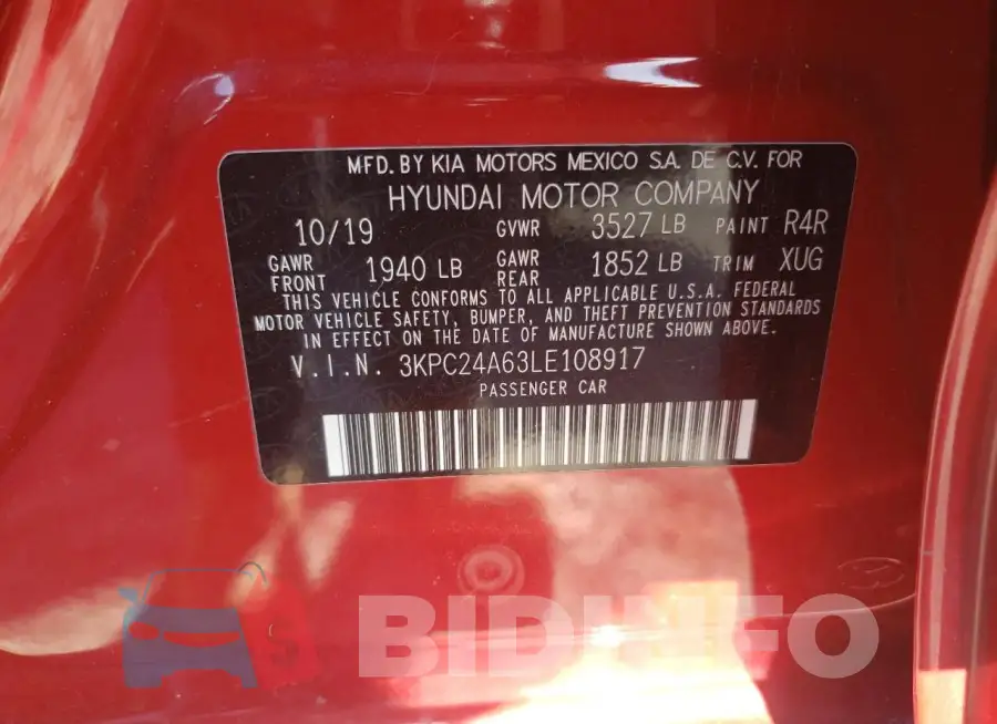 3KPC24A63LE108917 Photo# 12