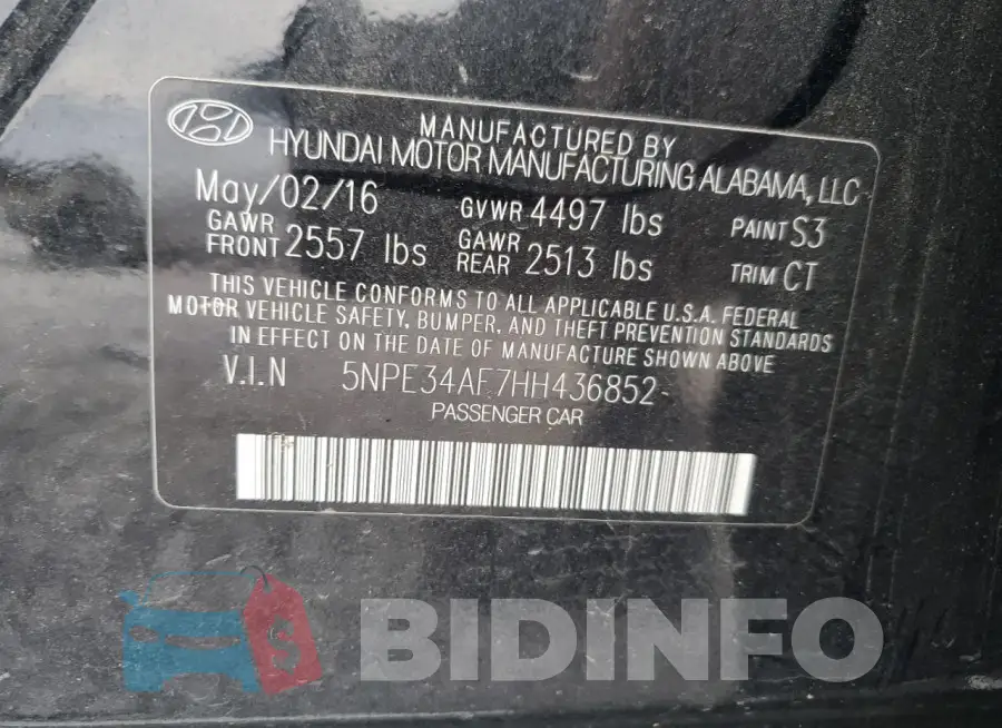 5NPE34AF7HH436852 Photo# 12