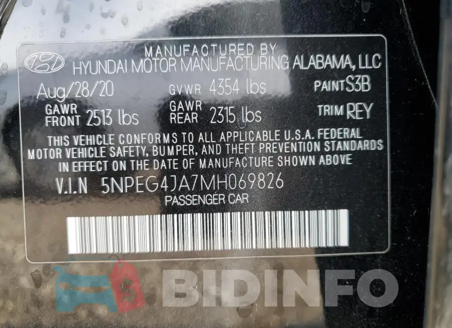5NPEG4JA7MH069826 Photo# 12