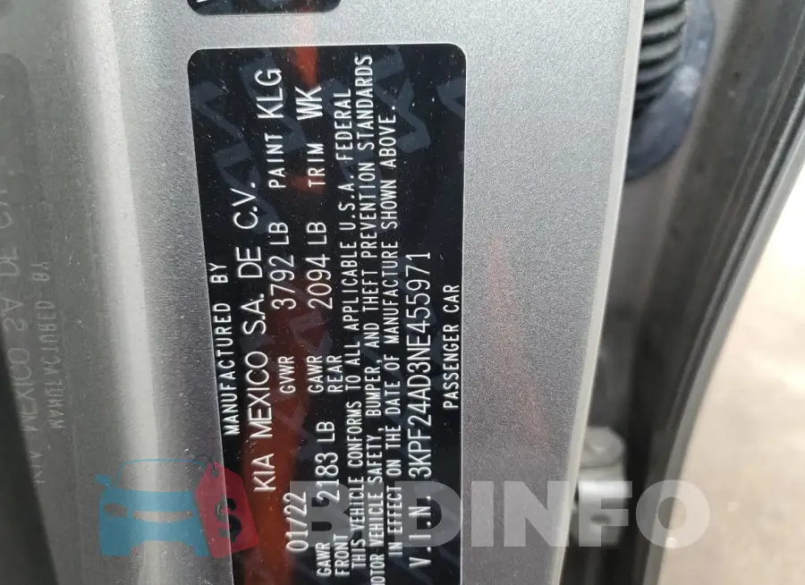 3KPF24AD3NE455971 Photo# 12