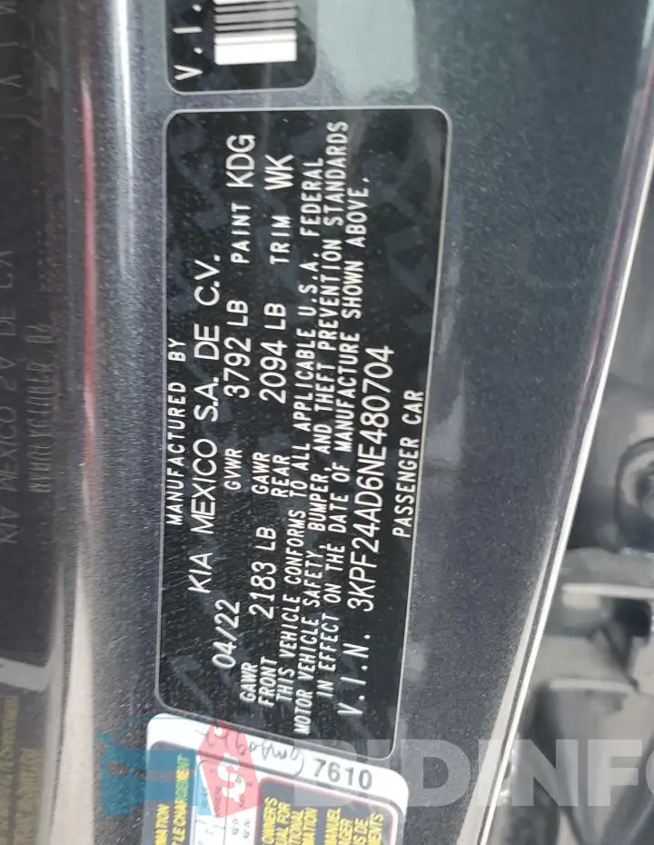 3KPF24AD6NE480704 Photo# 12