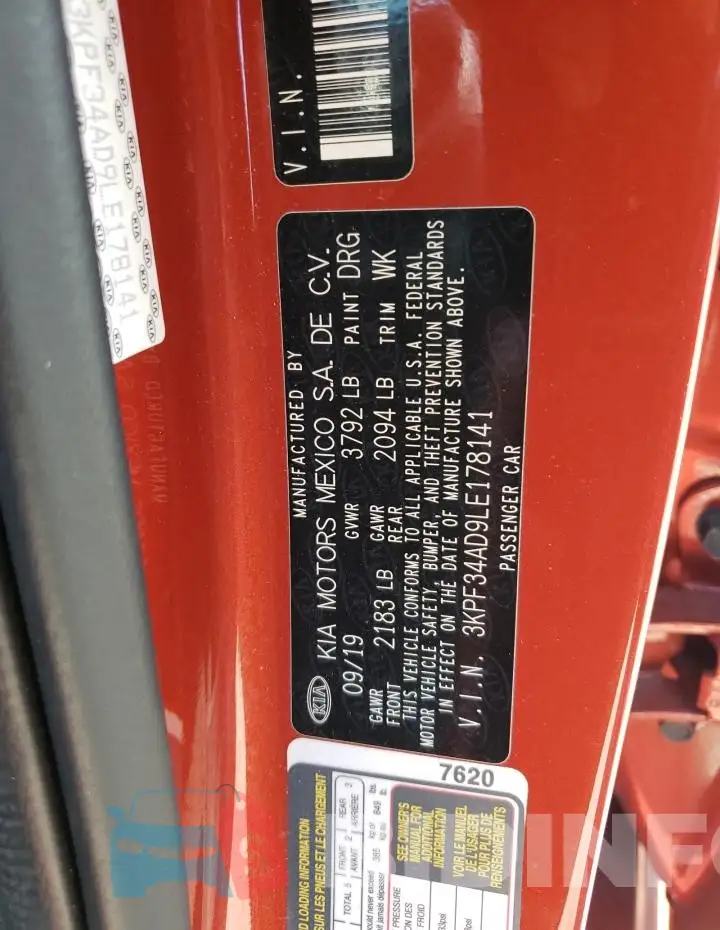 3KPF34AD9LE178141 Photo# 12