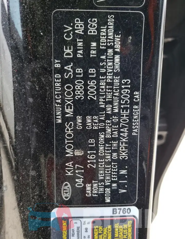 3KPFK4A70HE150913 Photo# 12