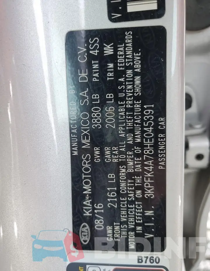 3KPFK4A78HE045391 Photo# 13