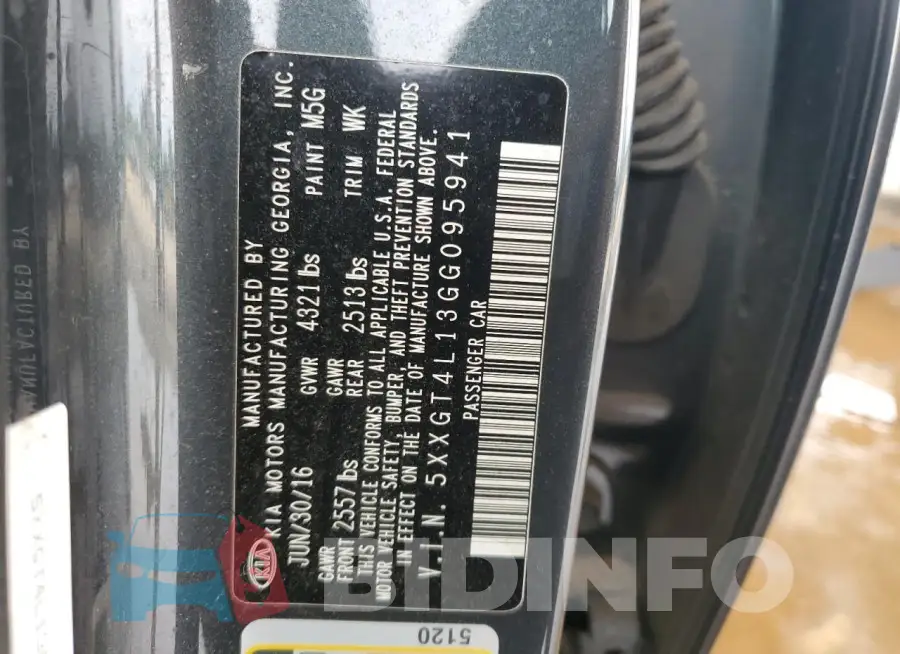 5XXGT4L13GG095941 Photo# 13