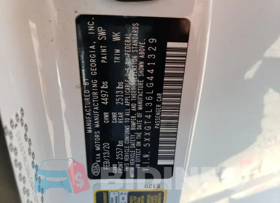 5XXGT4L36LG441329 Photo# 13
