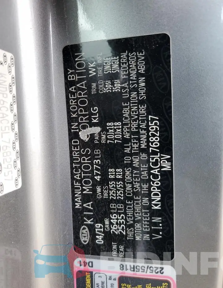 KNDP6CAC5L7682957 Photo# 12