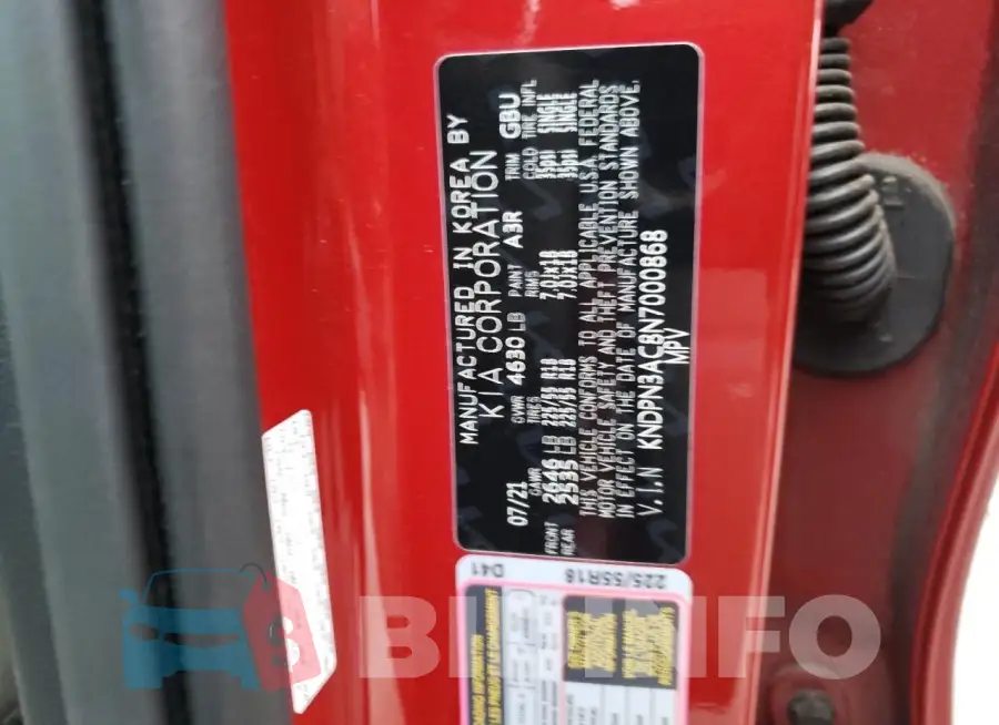 KNDPN3AC8N7000868 Photo# 13