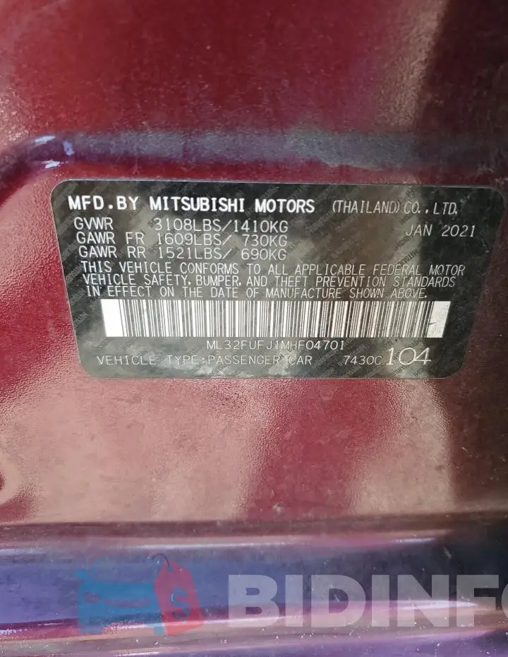 ML32FUFJ1MHF04701 Photo# 12