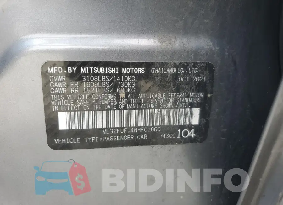 ML32FUFJ4NHF01860 Photo# 13