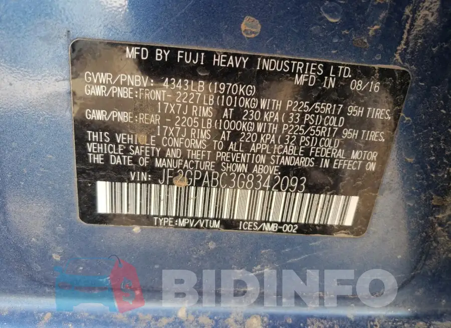 JF2GPABC3G8342093 Photo# 12