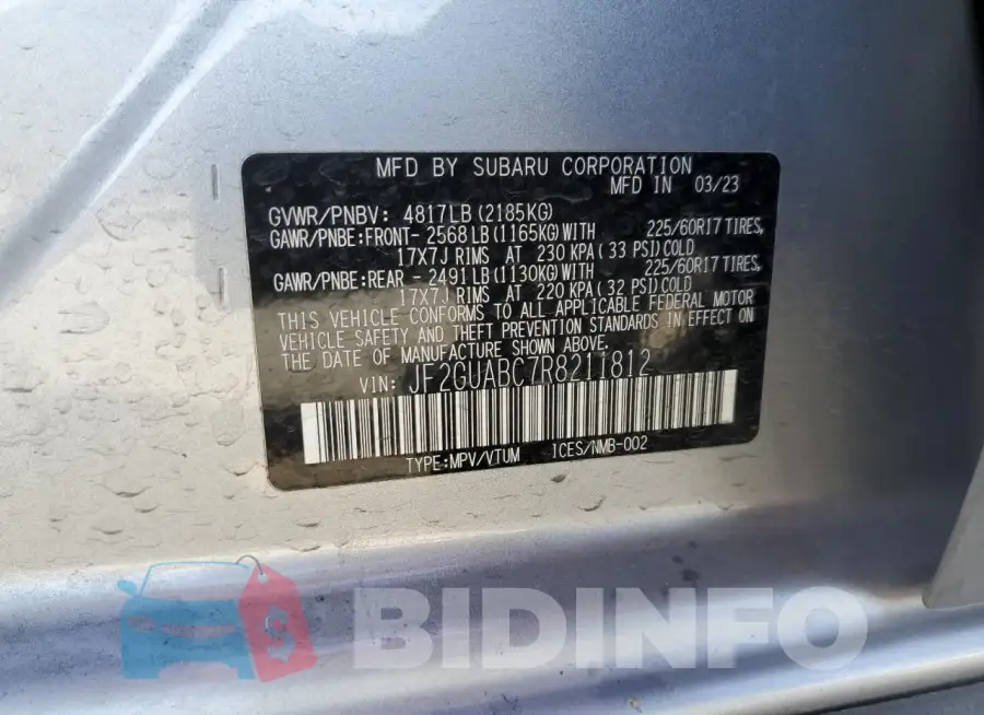 JF2GUABC7R8211812 Photo# 13