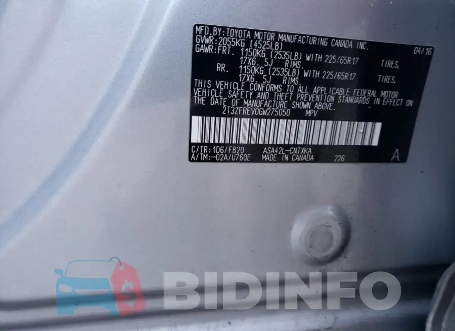 2T3ZFREV0GW275050 Photo# 12