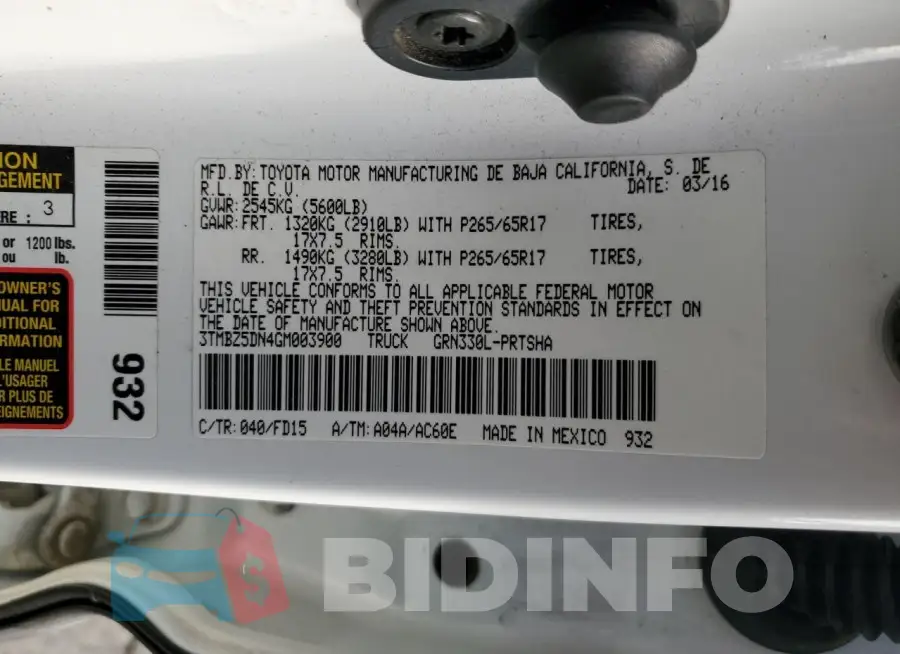 3TMBZ5DN4GM003900 Photo# 13