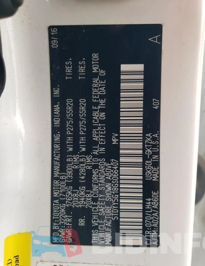 5TDYY5G18GS066407 Photo# 12