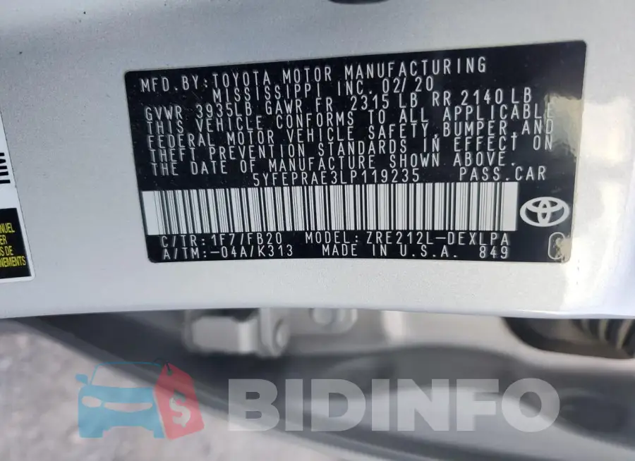 5YFEPRAE3LP119235 Photo# 12