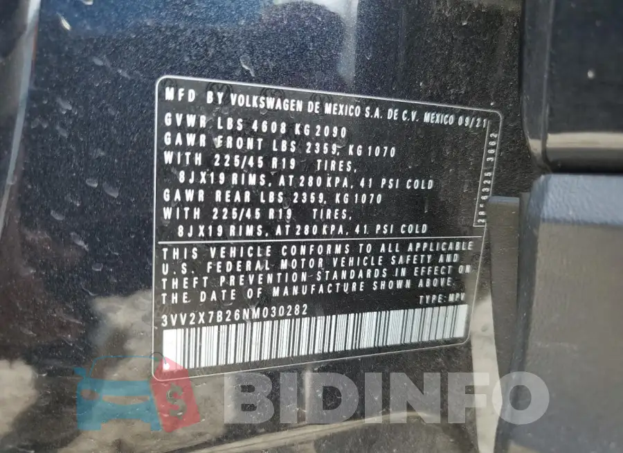 3VV2X7B26NM030282 Photo# 13