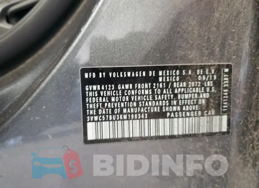 3VWC57BU3KM196343 Photo# 12