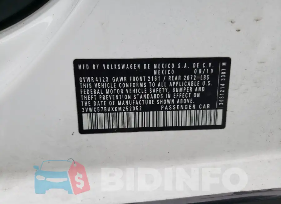 3VWC57BUXKM252052 Photo# 12