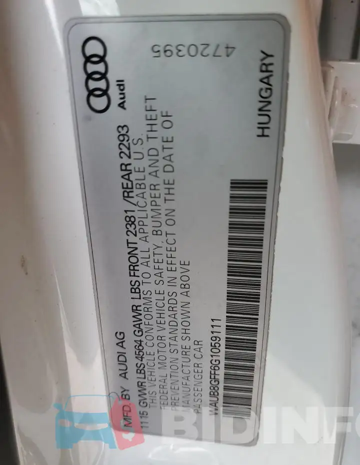 WAUB8GFF6G1059111 Photo# 12